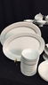 134 Pieces Unmarked Bone White China - 3