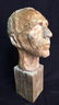 Unsigned Male Bust on Wood Block - 7