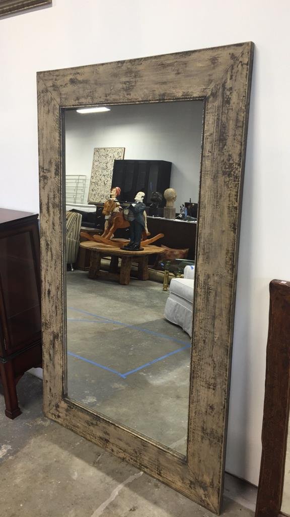 Rustic Wide Plank Mirror Distressed Finish (1 of 7)
