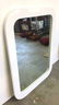 White Mid Century Formica Framed Mirror