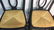 Pair Bar Chairs Wicker Seats Matte Black Frame - 6