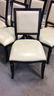 Set of 6 White Leather Dining Chairs - 2