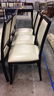 Set of 6 White Leather Dining Chairs - 4