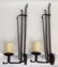 Wrought Iron Rustic Candlestick Sconces