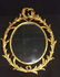 ANTIQUE Gold Leaf Feathered Wood Framed Mirror