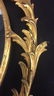 ANTIQUE Gold Leaf Feathered Wood Framed Mirror - 4