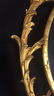 ANTIQUE Gold Leaf Feathered Wood Framed Mirror - 6