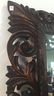 Mahogany Carved Wood Bevelled Mirror - 3