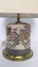 2 Gold Painted Vintage Lamps - 7