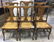 6 Vintage Wood & Cane Slat Back Chairs