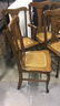 6 Vintage Wood & Cane Slat Back Chairs - 3