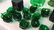 Partial Green Glass Dish Set - 8