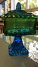3 vintage colored glass pieces - 2