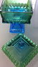 3 vintage colored glass pieces - 4