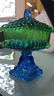 3 vintage colored glass pieces - 5