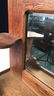 Vintage Oak Mantle Mirror with Shelves - 3