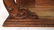 Vintage Oak Mantle Mirror with Shelves - 4