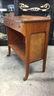Oak Stained Console Table Two Drawers - 4