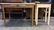 2x Four Legged Enamel Glazed Wooden Tables