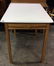 2x Four Legged Enamel Glazed Wooden Tables - 3