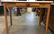 2x Four Legged Enamel Glazed Wooden Tables - 4