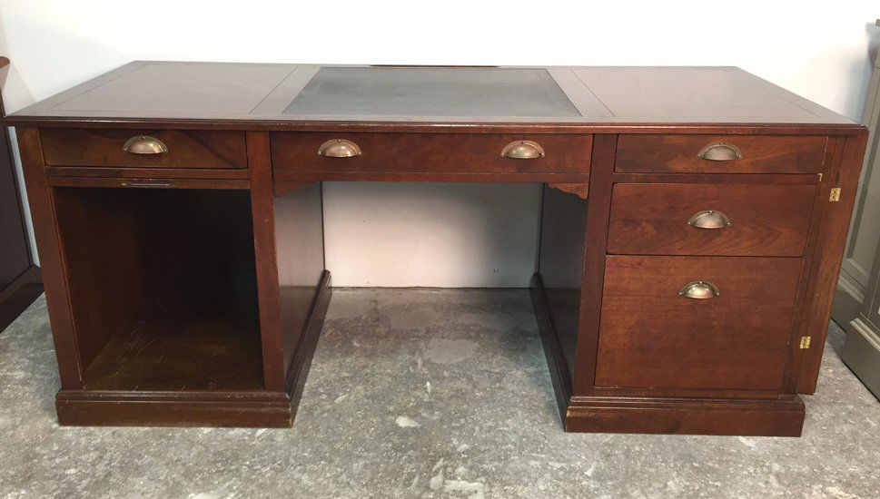 GRANGE Printer Desk Leather Inlay w Fole Dawer (1 of 9)