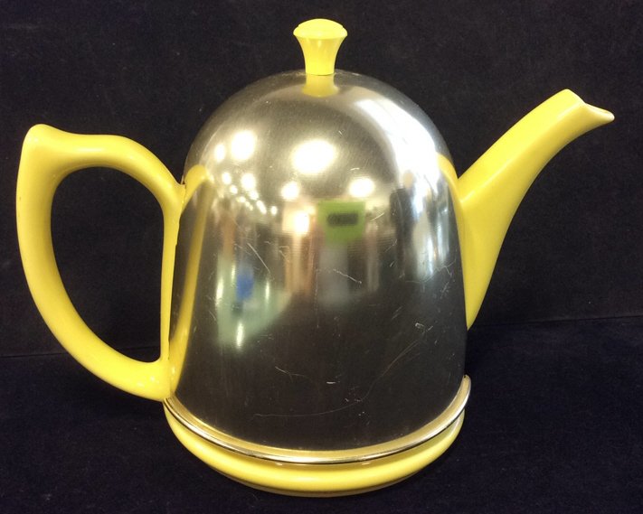 Hall porcelain and metal dome shaped teapot (1 of 8)