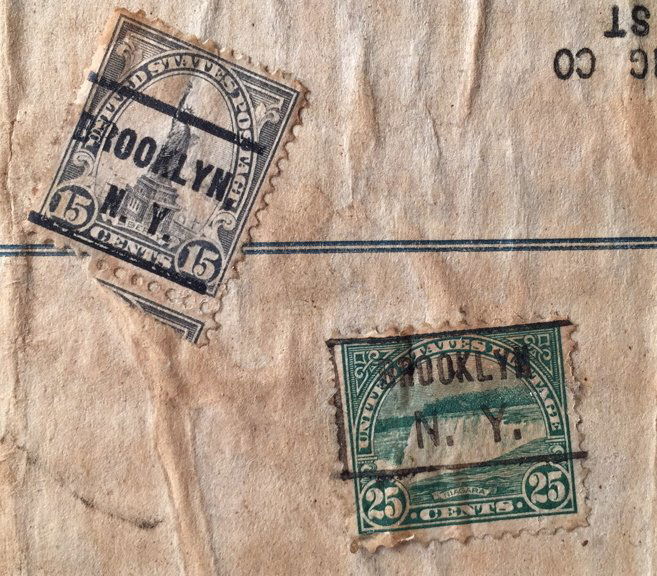 Two Vintage Postage Stamps BROOKLYN NY (1 of 6)