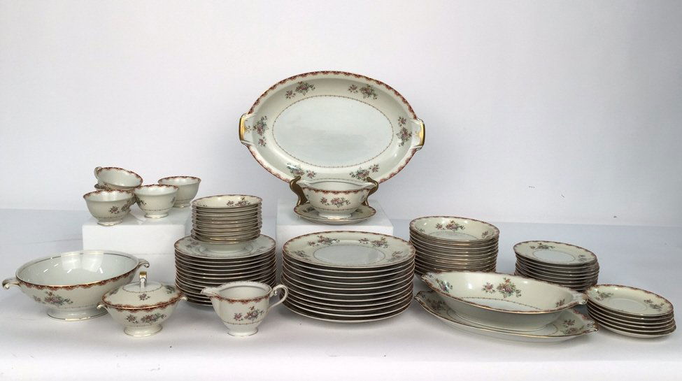 Partial Set MEITO CHINA Ivory Floral (1 of 8)
