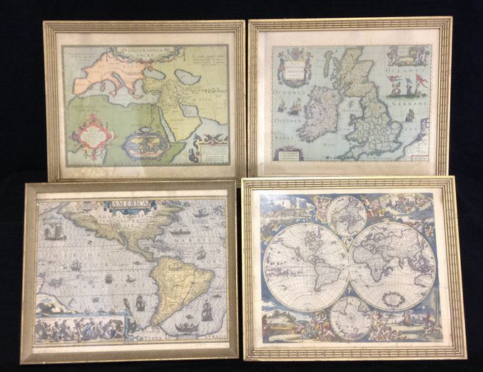 4 Anyique Framed Maps (1 of 10)