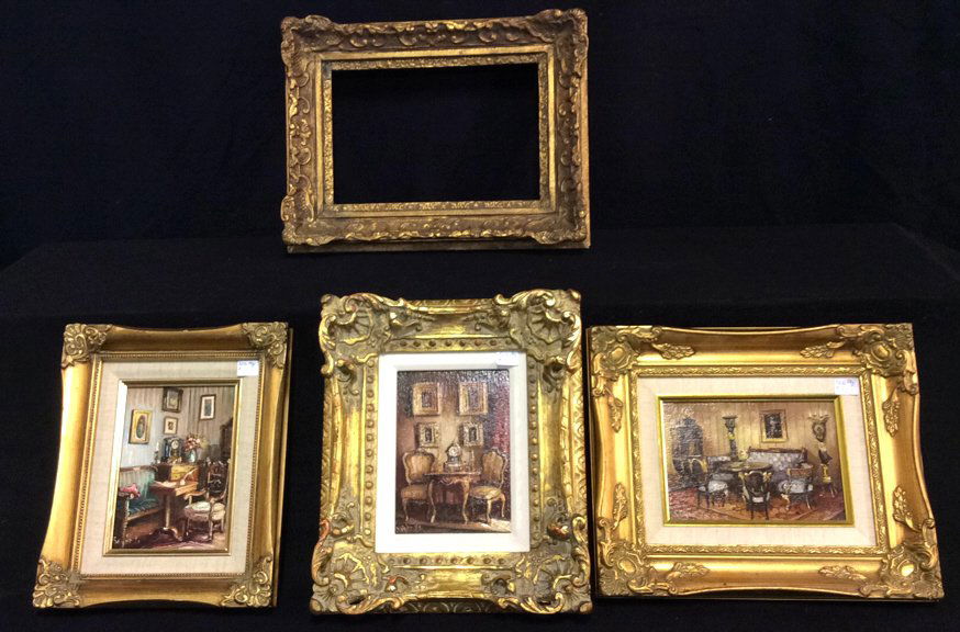 Group Lot Miniature SUGER Oil Paintings on Board (1 of 9)