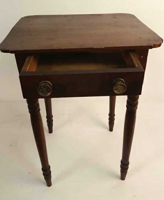 Vintage Wood Side Table with Single Drawer (1 of 5)