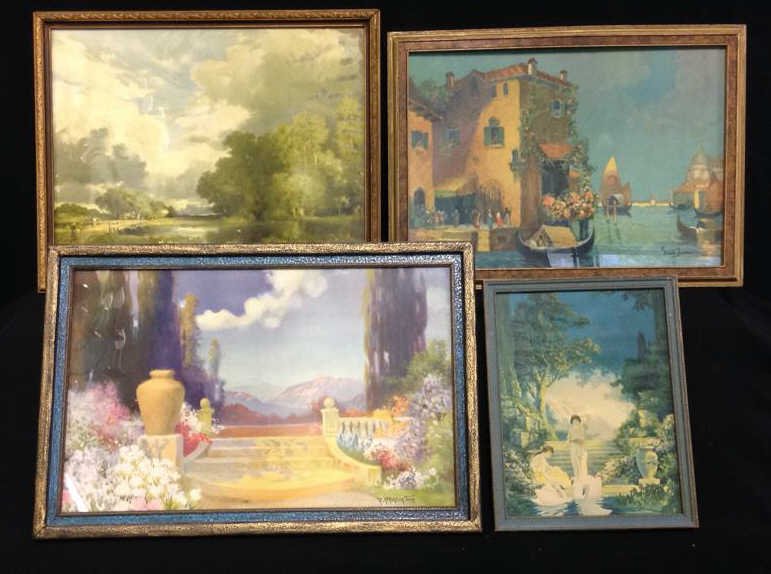 Group Lot 4 Framed Vintage Posters (1 of 9)