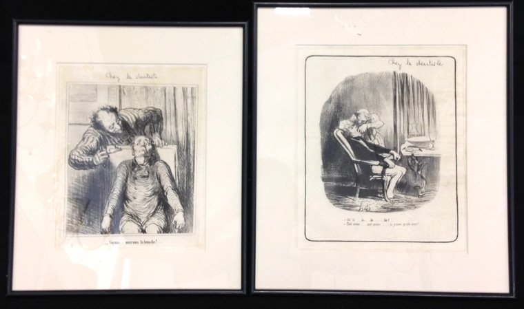 Pair Framed Vintage Dentist Art (1 of 9)