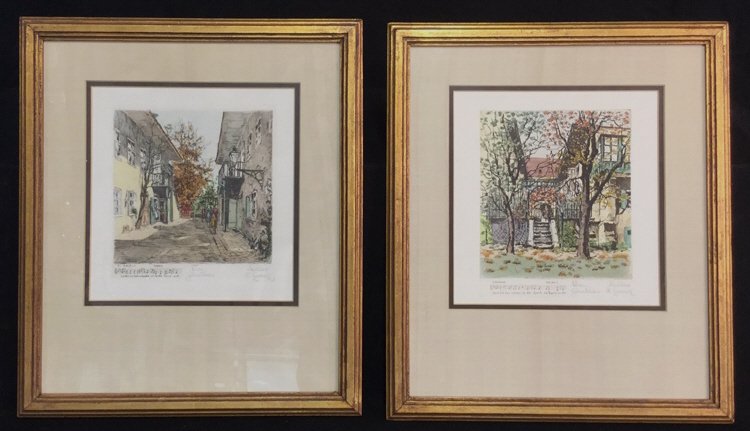 Pair Gold Framed German Musical Art (1 of 8)