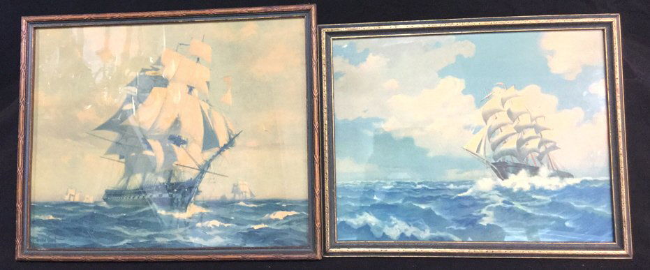 2 Vintage Sailing Ship Prints (1 of 8)