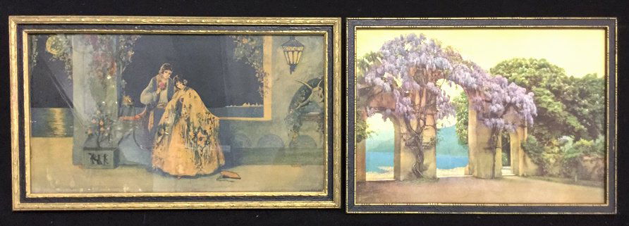 2 Vintage Black & Gold Framed Prints (1 of 9)