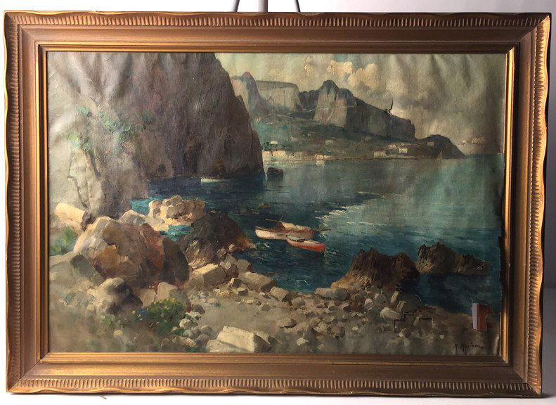 Antique Signed M MAZIANI Oil on Canvas (1 of 10)