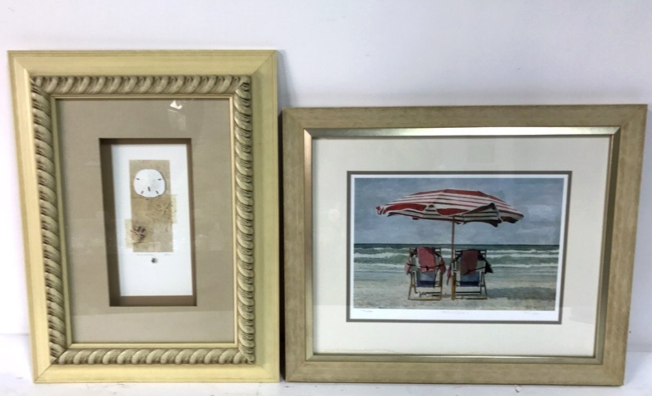 Set of Beach Theme Artwork Mixed Media (1 of 8)