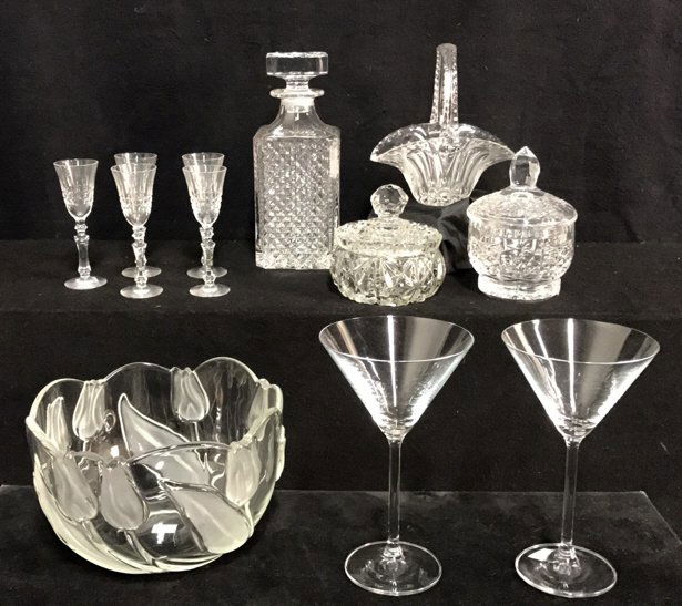 Group Lot BAYER CRISTAL Stem Glasses (1 of 10)