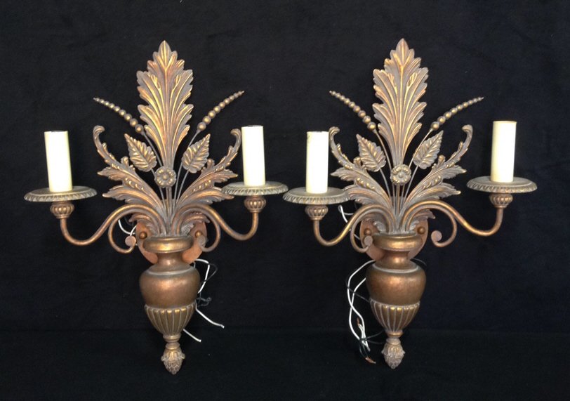 Pair Rose Copper Color Sconces B (1 of 9)