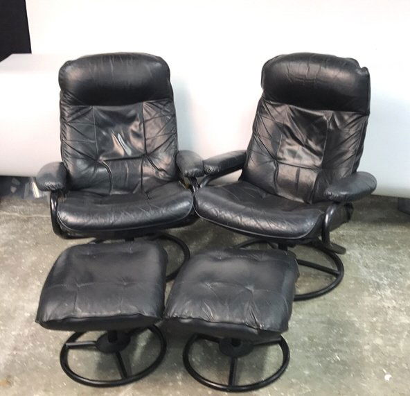 Pair Chairworks Reclining Arm Chairs W Ottomans Oct 05 2018 The Benefit Foundation Inc In Ny Pair Chairworks Reclining Arm Chairs W, Vintage Chairworks Recliner