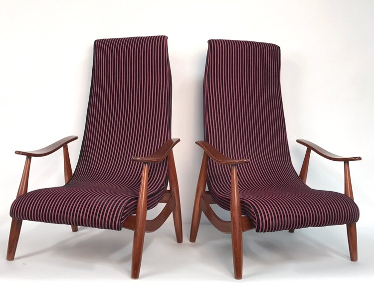 Pair Mid Century Modern Style Chairs (1 of 10)