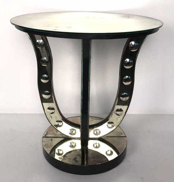 Geo Mirror Design Round Top End Table (1 of 10)