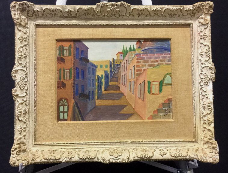 Framed Multi-Colored Buildings Artwork (1 of 6)