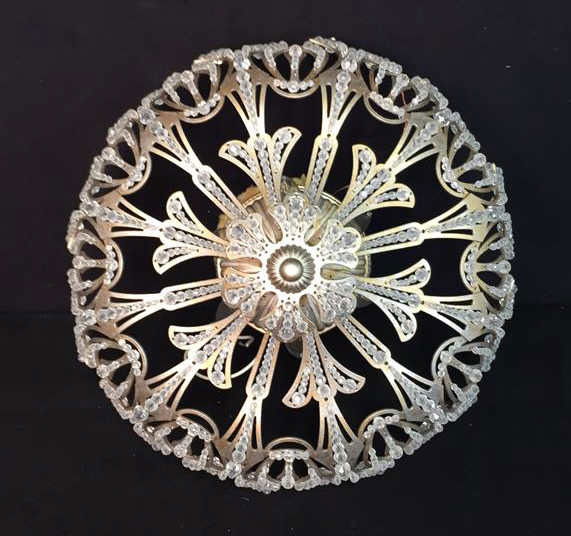 Vintage Crystal Beaded Surface Mounted Fixture (1 of 8)