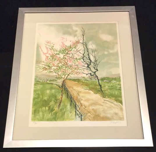 Vintage Signed Pastel Lithograph (1 of 6)