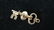 2 Gold Colored Key Shaped Pins - 4