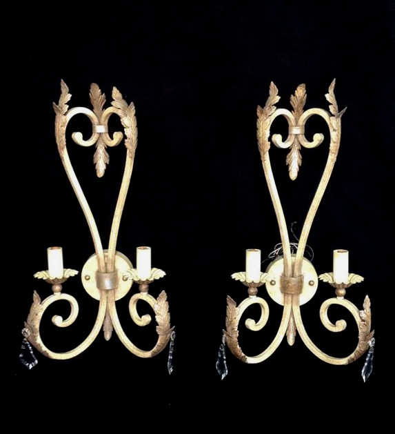 Pair Feathered Fine Art Lighting Sconces (1 of 9)