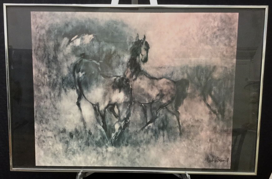 Framed Canvas Artwork of Horses (1 of 5)